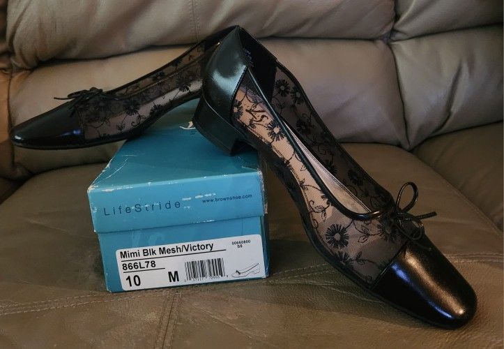 Lifestride Mimi Black Mesh Shoes/10M/New