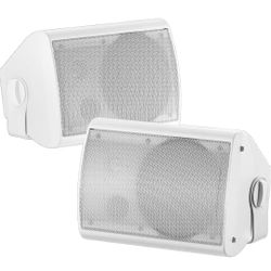 Outdoor Speakers 6.5 Inch 400W Wired Weatherproof Patio Wall Mount Speaker Pair