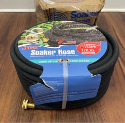 150ft Soaker Hose NEW Heavy Duty Rubber Save 75% Water