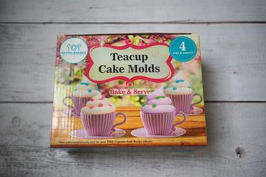 handy helpers silicone Teacup Cake Molds 4-Pack