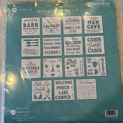 Brand new never used, 15 pieces stencils