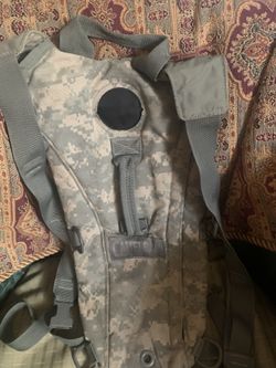 Camelback/military issue.