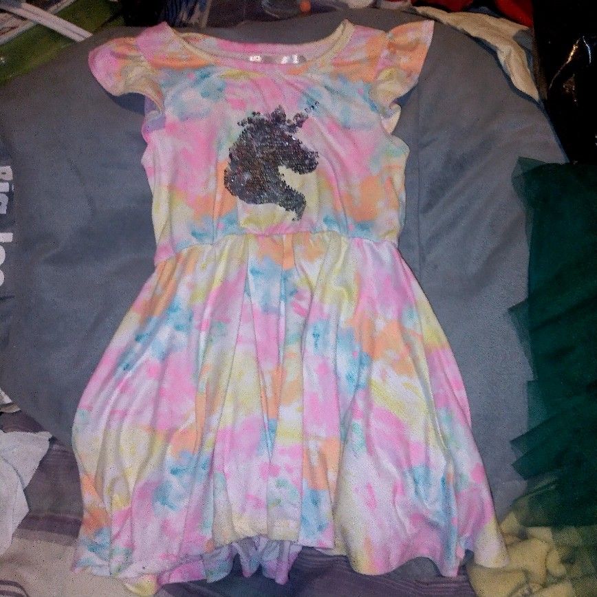 Little Girls Unicorn Summer Dress