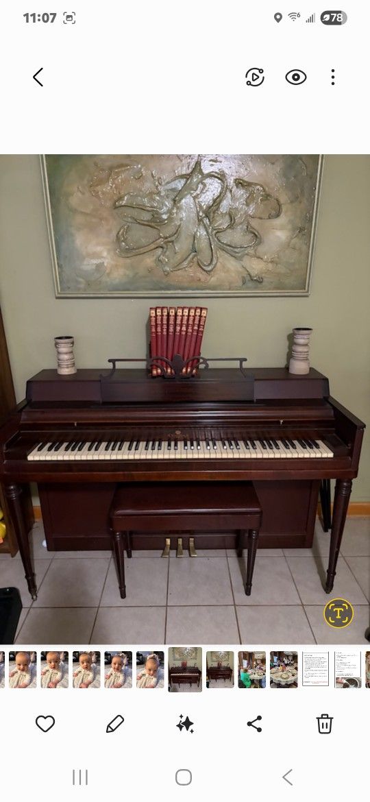 Wurlitzer Piano With Bench