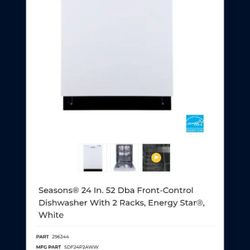 New 24 Inch Front Control Dishwasher 