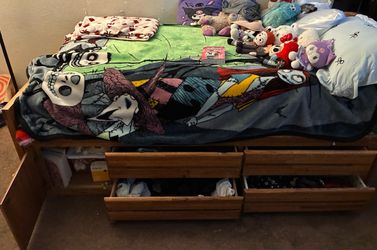 Wooden xl Twin bed frame