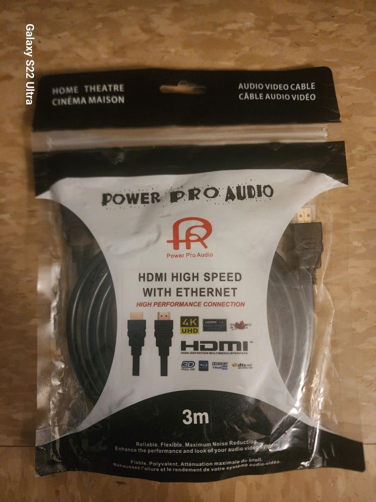 NEVER USED NEW HDMI HIGH SPEED WITH ETHERNET
