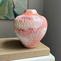 Handcrafted Textured Accent Vase ( H8" ) firm on price 