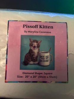 Pissoff Kitten Diamond Painting Kit 20x20