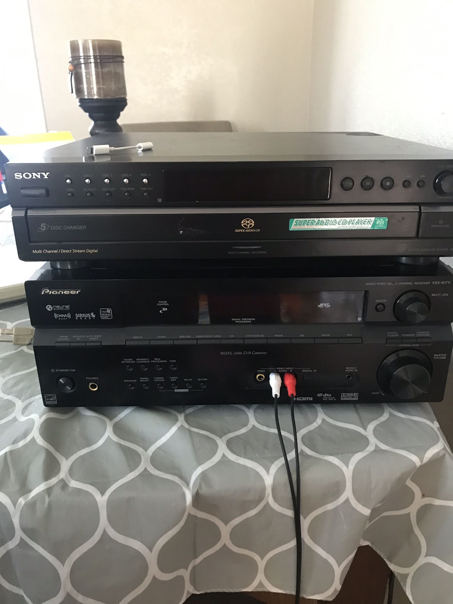 Pioneer receiver and Sony disc changer