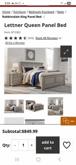 Queen bed-head board, foot board and side railings