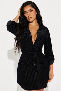 Velvet Shirt Dress