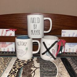 Rae Dunn Faith Mugs, 3 PICS 