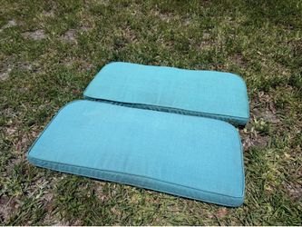 Outdoor sofa bench cushions (2)