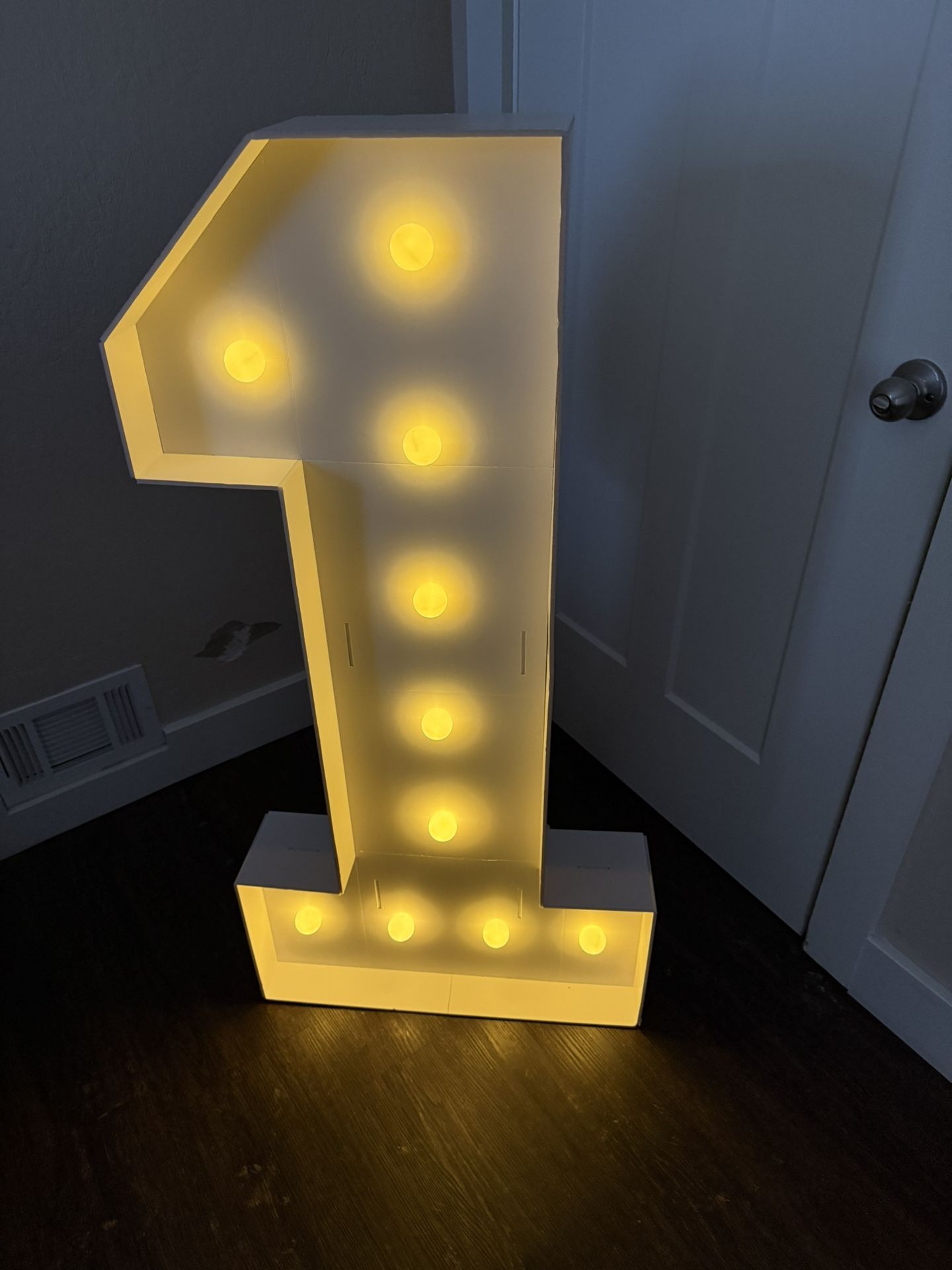4 foot Marquee Big numbers (1,6,8 one each), $60 for all 3