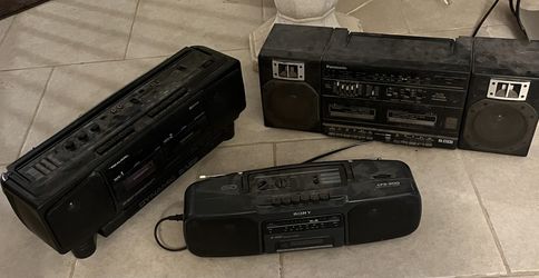 (3) Portable Radio /cassette , Only One Has Cord To Plug Into Wall, All Used But Work .  Cords Can Be Obtain At Low Cost .radio With Cord Has Been Sol