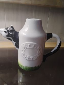 Cow-Shaped Ceramic Pitcher