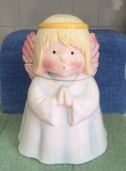 Vintage angel cookie jar