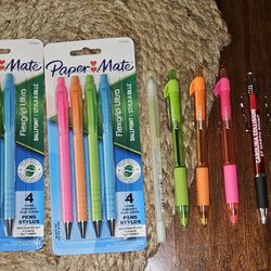 23 assorted pens Bic Gelocity Gel Paper Mate Flexgrip Ultra Pens