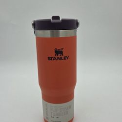 STANLEY Iceflow Tigerlily Plum Tumbler Flip Straw Vacuum Insulated Water Bottle