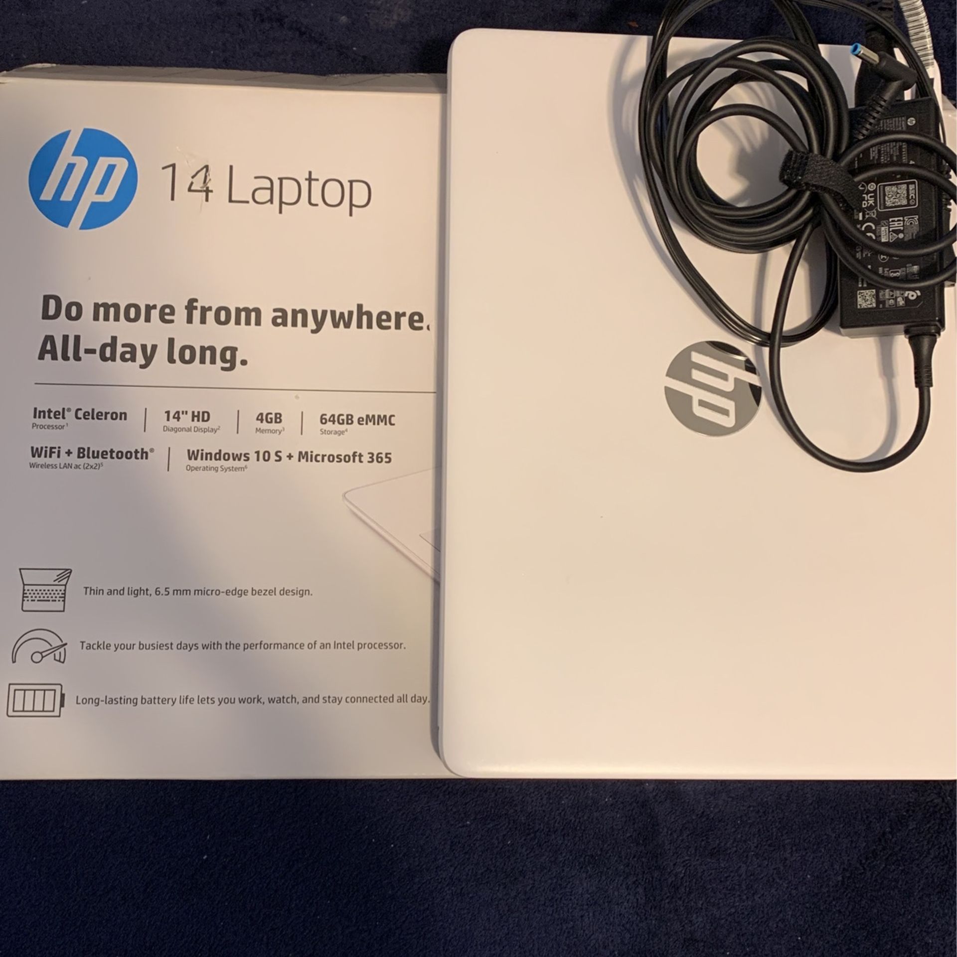 HP 14 Latop, White