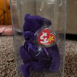 Princess Diana Collectors Memoriam Ty Beanie Baby In Sealed Pfotective Plastic Case And Tag Protector Since 1997