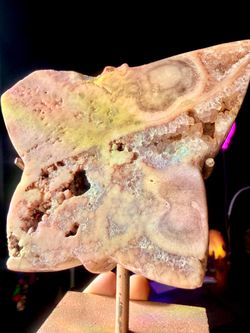 Pink Amethyst Butterfly Crystal Carving