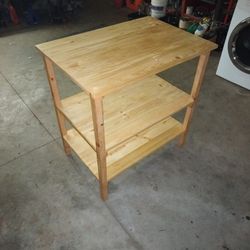 Handmade Wooden Middle Island Table Or Storage Table