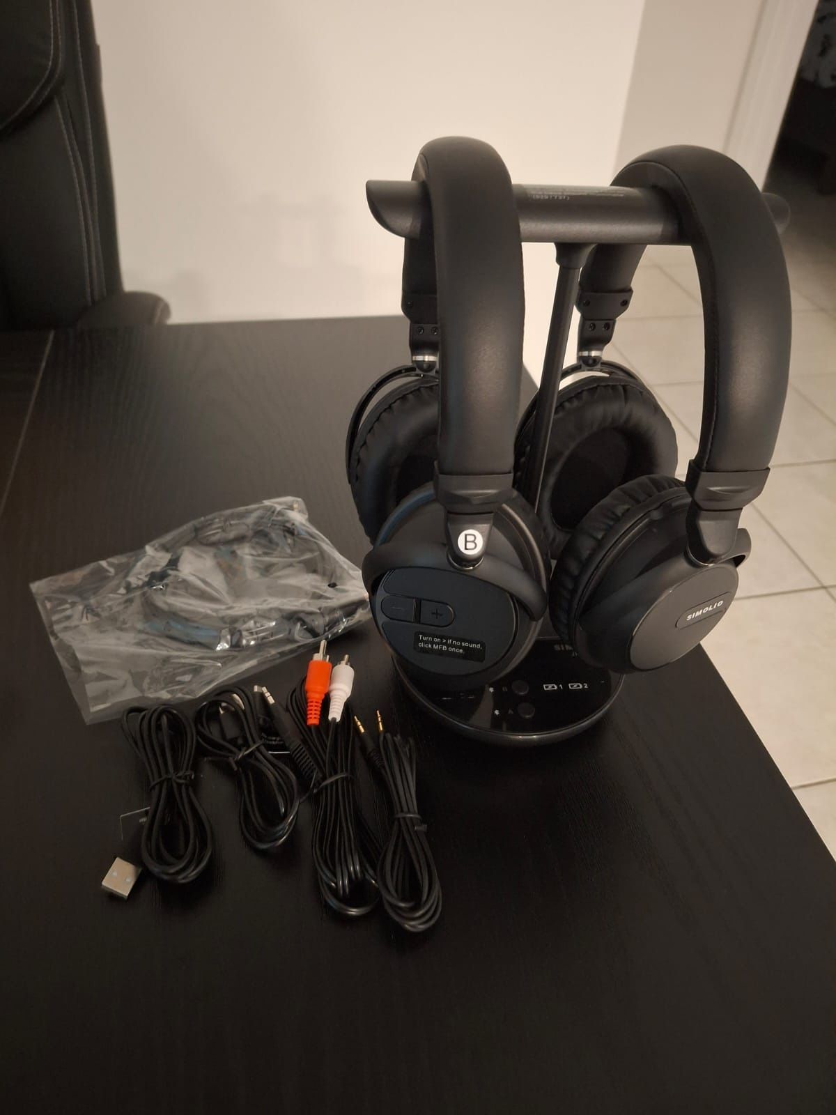 SIMOLIO JH737D2 Dual Bluetooth Wireless Headphones for TV Watching