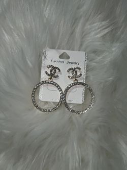 Designer Brand Logo Earrings 