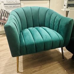 Green Velvet Armchair