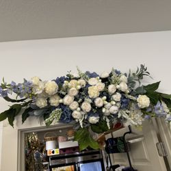 Blue Wedding Spray Faux Flowers. 
