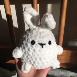 Soft White Bunny Crochet Stuffed Animal