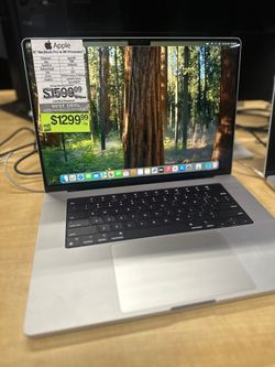 16" MacBook Pro Retina M1 Pro 10-Core CPU, 16-Core GPU, 16GB Ram, 512GB SSD 2021