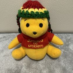 Winnie the Pooh Six inch Plush Jamaica No Problem 6" shirt dreads