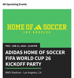 Adidas Home Of Soccer Event