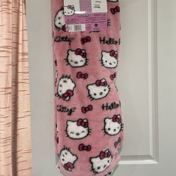 Hello Kitty Pink Faux Fur Blanket