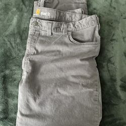 Carhartt Men’s Relaxed Fit Work Pants – Gray (Size 44x30)