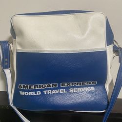 Vintage American Express World Travel Service Crossbody Bag Personal Item Travel Bag  Great pre-owned condition.   Roll up to the American Express Cen