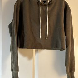 Wild Fable Dark Green Cropped Hoodie Size XS