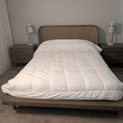 Mor furniture Bedframe and 2 nightstands