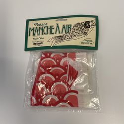 Vintage Pier 1 imports Fish Windsock 30" Red / White  100% Cotton