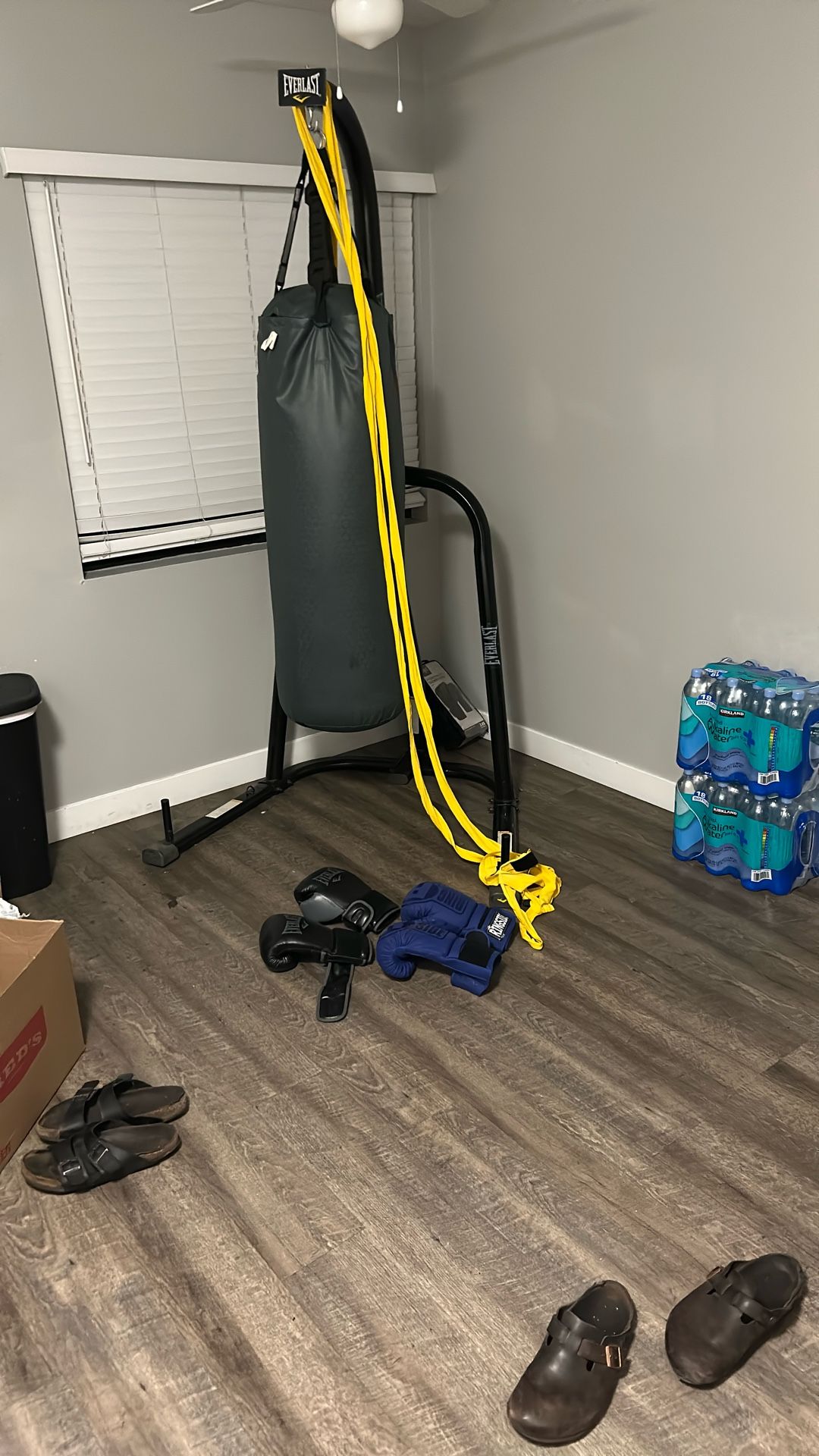 Punching Bag w/ Boxing Gloves and Set Of Wrist Wraps