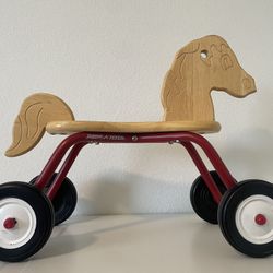 Vintage Radio Flyer Rolling Horse on Wheels Pony Ride Along Ages 1-3 Model 315