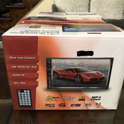 7" Car Stereo Double Din Touch Screen Car Radio Audio Receiver FM Radio Bluetooth Video Remote Control MP5/4/3 Player Android iPhone Mirror Link USB/S