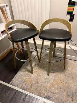 Stool, wooden and black