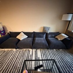 Black Couch W/ Ottoman 