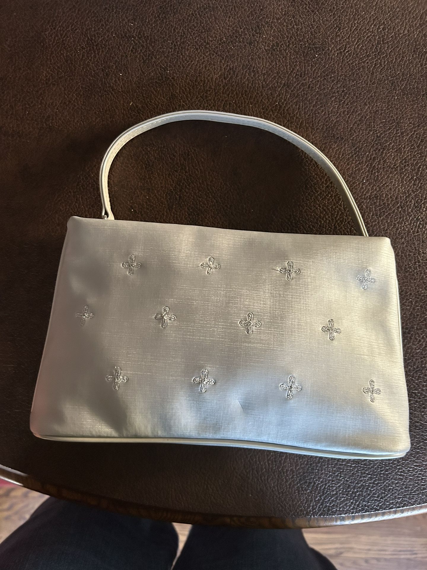 NEW! Dressy Women’s Silver Colored Handbag