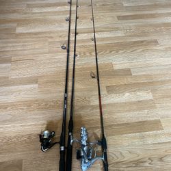 3 Fishing Pole Abu García-shimano Quantum  $25 Each Or $70 For All 3 
