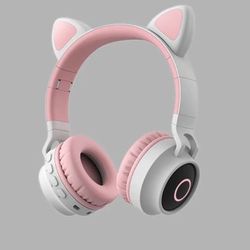 HEADPHONES LED Light Bluetooth Wireless Gray